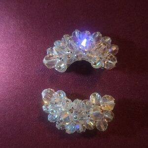 Vintage 50s Crystal Cluster Earrings
